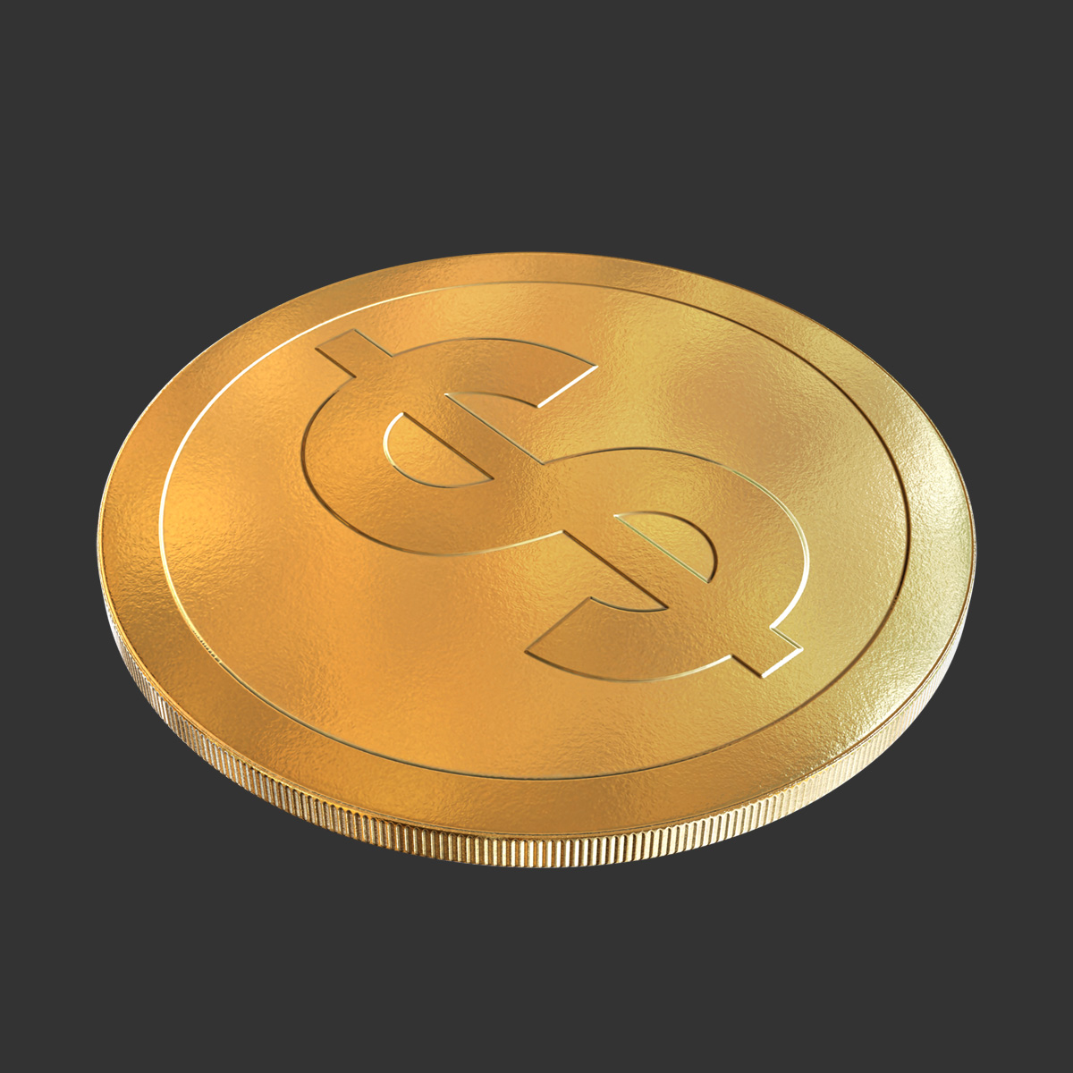 Gold Coin Texture with Coin Edge Pattern