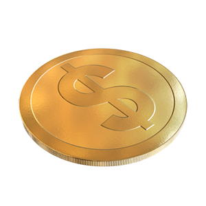 Gold Coin Texture with Coin Edge Pattern
