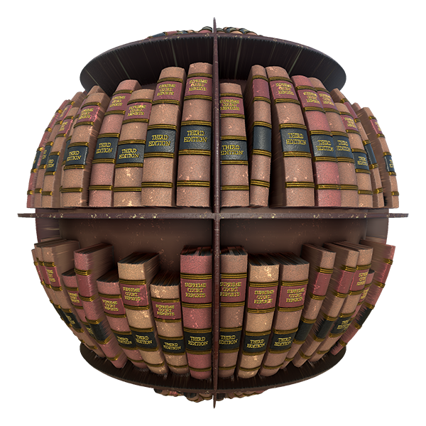 Wooden Bookshelf with Books (Sphere)