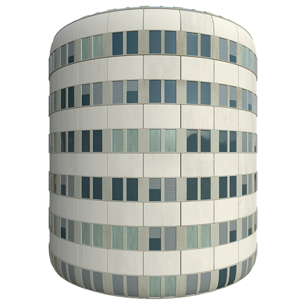 Old Office Building Facade (Cylinder)