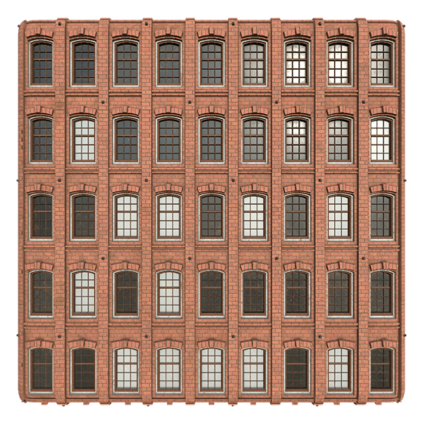 Red Brick Office Building Facade (Plane)