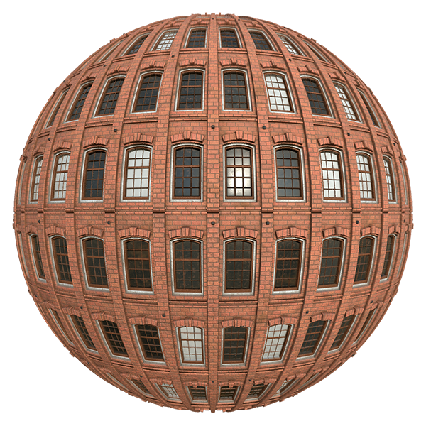 Red Brick Office Building Facade (Sphere)