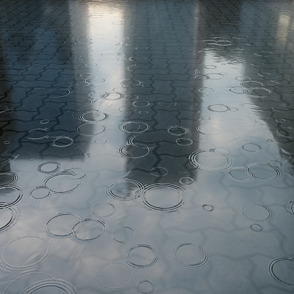 Rain Ripples Texture on Puddle