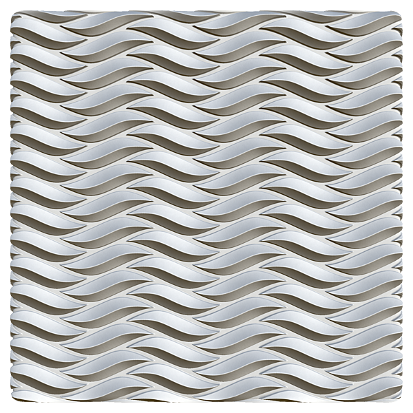 Grey Wave Pattern Wall Decor (Plane)