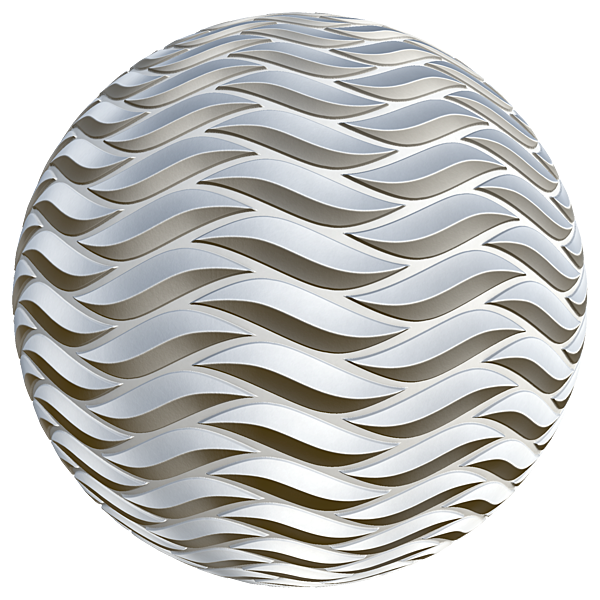 Grey Wave Pattern Wall Decor (Sphere)