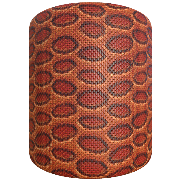 Orange Snake Scale Skin with Black Circles (Cylinder)