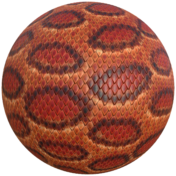 Orange Snake Scale Skin with Black Circles (Sphere)