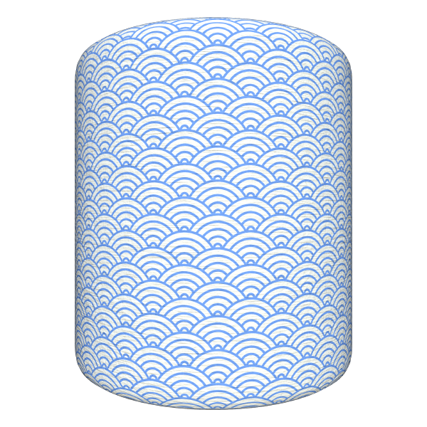 Paper Texture with Japanese Wave Pattern (Cylinder)