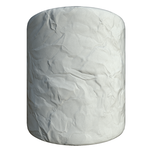 Crumpled Drawing Paper Texture (Cylinder)