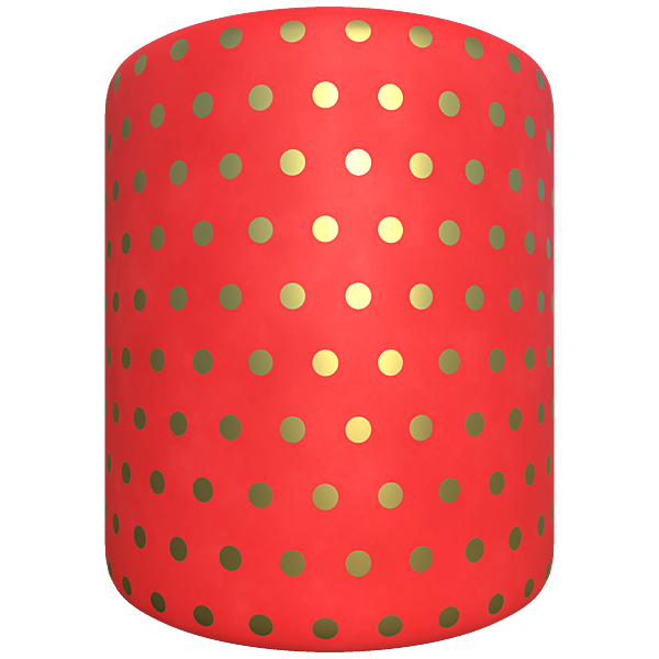 Wrapping Paper with Golden Dots (Cylinder)