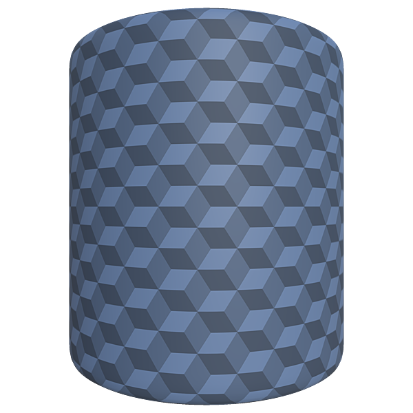 Geometric Cube Shape Wallpaper Pattern (Cylinder)