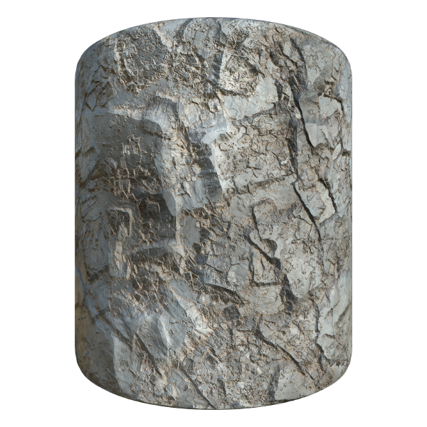 Rock Texture with Sharp Edges (Cylinder)