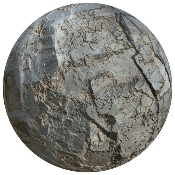 Rock Texture with Sharp Edges (Sphere)