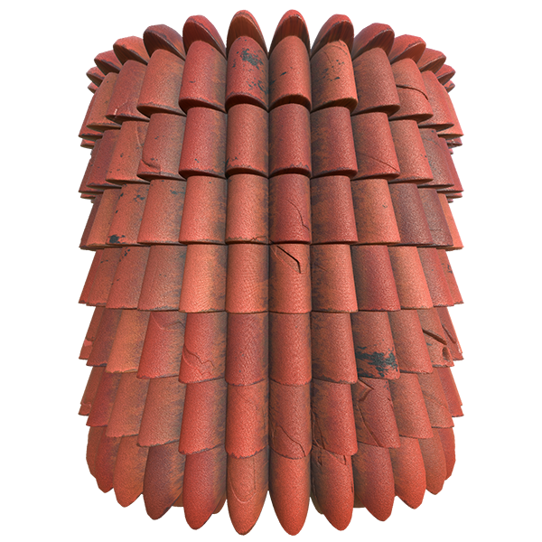 Classical Rooftop Tile Texture (Cylinder)
