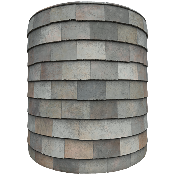 Colourful Clay Roof Tiles in Dull Tone (Cylinder)