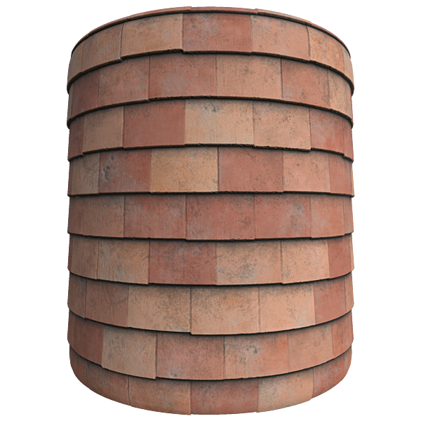 Orange Clay Rooftop Tiles (Cylinder)