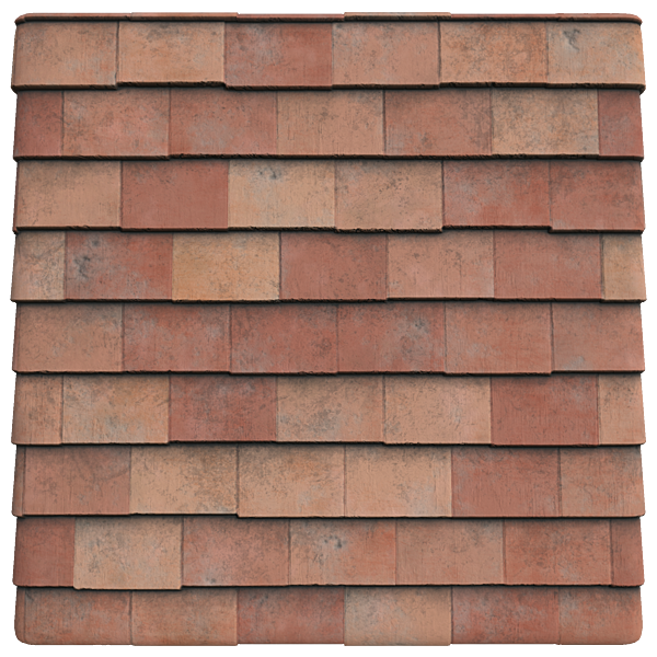 Orange Clay Rooftop Tiles (Plane)