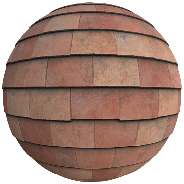 Orange Clay Rooftop Tiles (Sphere)