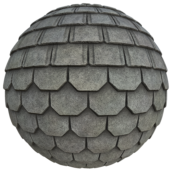 Square and Trapezium Asphalt Rooftop Texture (Sphere)