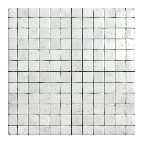 Broken White Bathroom Tile Texture (Plane)