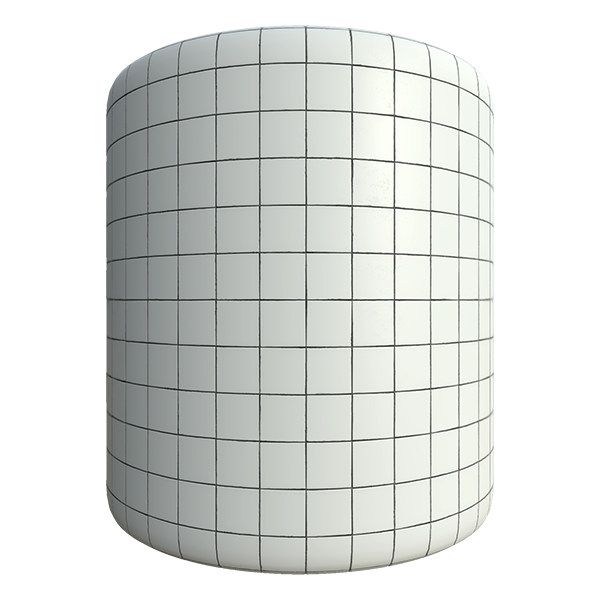 White Bathroom Tile Texture (Cylinder)