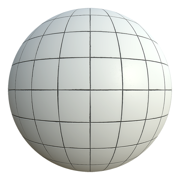 White Bathroom Tile Texture (Sphere)