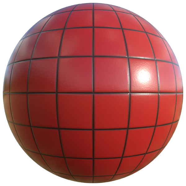 Small Red Tile Texture (Sphere)