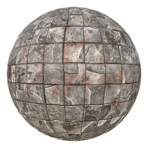 Broken Square Tile Texture (Sphere)