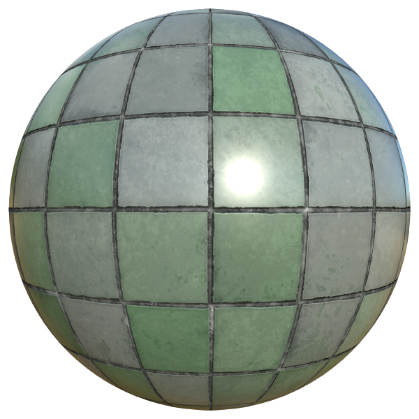 Shiny Green Tile Texture (Sphere)
