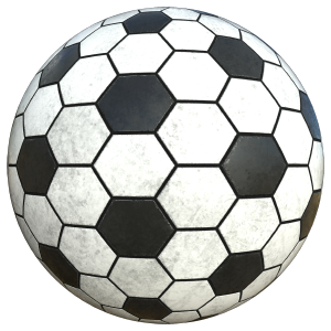 Hexagonal Black and White Tile Texture