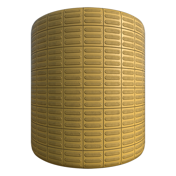 PVC Yellow Tactile Paving Tile Texture (Cylinder)
