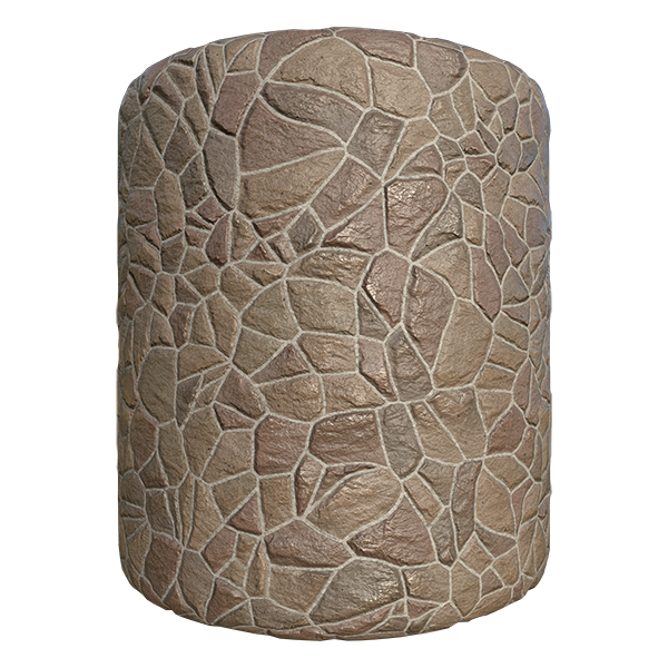 Irregular Stone Wall Cladding Texture (Cylinder)