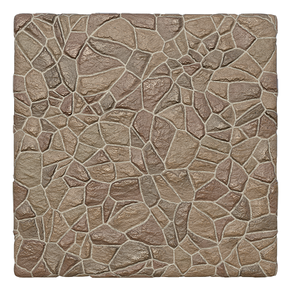 Irregular Stone Wall Cladding Texture (Plane)