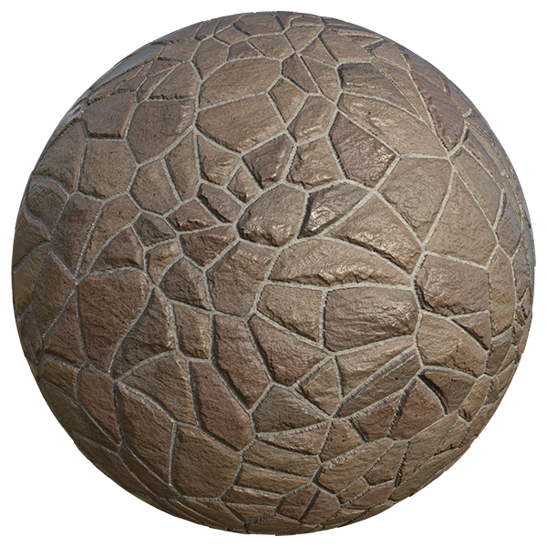 Irregular Stone Wall Cladding Texture (Sphere)