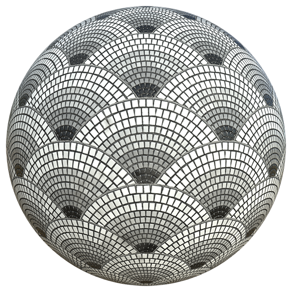 French Mosaic Tiles Texture (Sphere)