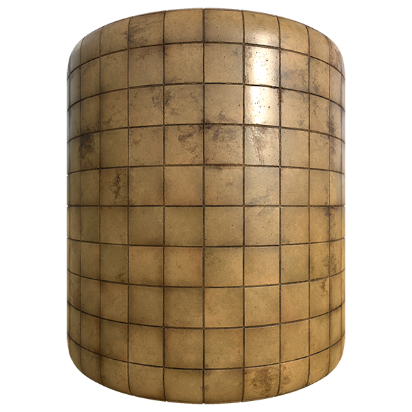 Dirty Brown Tiles (Cylinder)