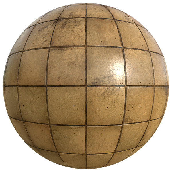 Dirty Brown Tiles (Sphere)