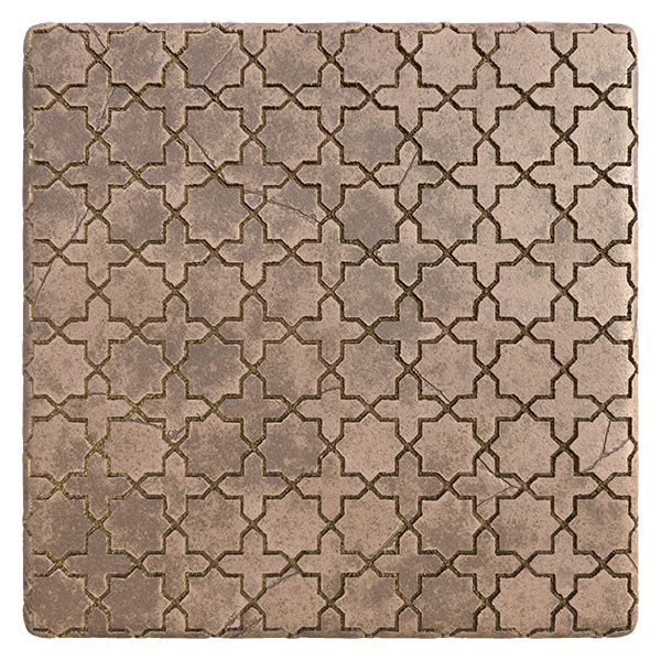 Tile Texture with Cross Pattern (Plane)
