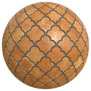 Fan Shaped Terracotta Tile Texture