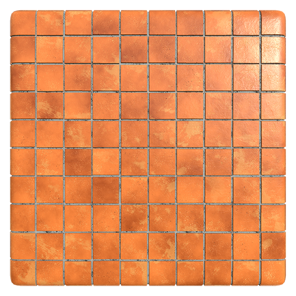 Shiny Brown Terracotta Tile Texture (Plane)