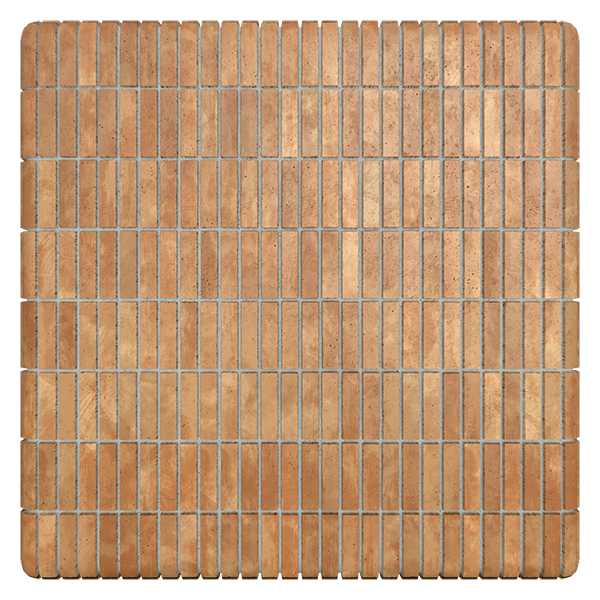 Vertically Stacked Terracotta Tile Texture (Plane)