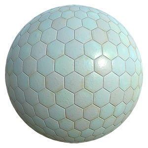 Hexagonal Teal Porcelain Zellige Tiles
