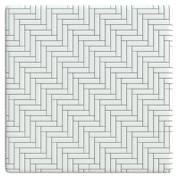 Black and White Herringbone Tiles (Plane)