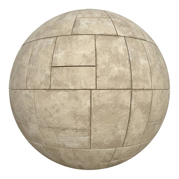 Limestone Floor Texture with Chipped Edges (Sphere)