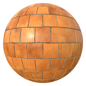 Shiny Orange Terracotta Tiles