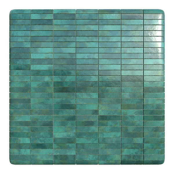 Stacked Slim Green Tiles (Plane)