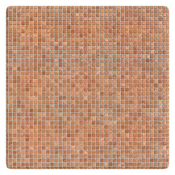 Square Terracotta Mosaic Tiles (Plane)