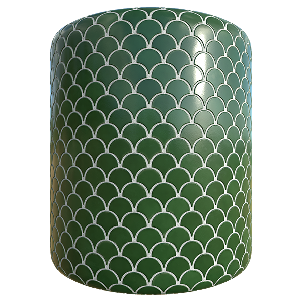 Fish Scale Ceramic Tiles (Cylinder)