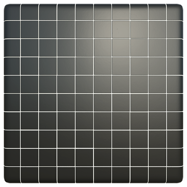 Square Black Ceramic Tiles (Plane)