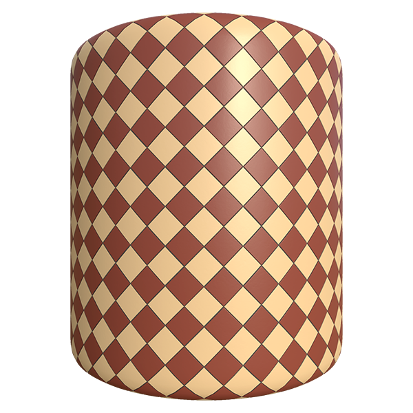 Square Brownish Ceramic Tiles (Cylinder)